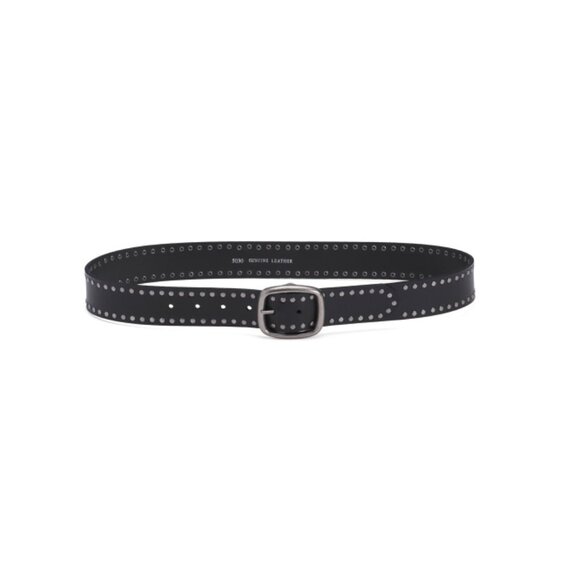 MOST WANTED Black Leather Grunge Side Studded Belt - Picture 1 of 1